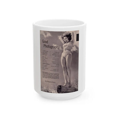 Julie Newmar #334 (Vintage Female Icon) White Coffee Mug-15oz-Go Mug Yourself