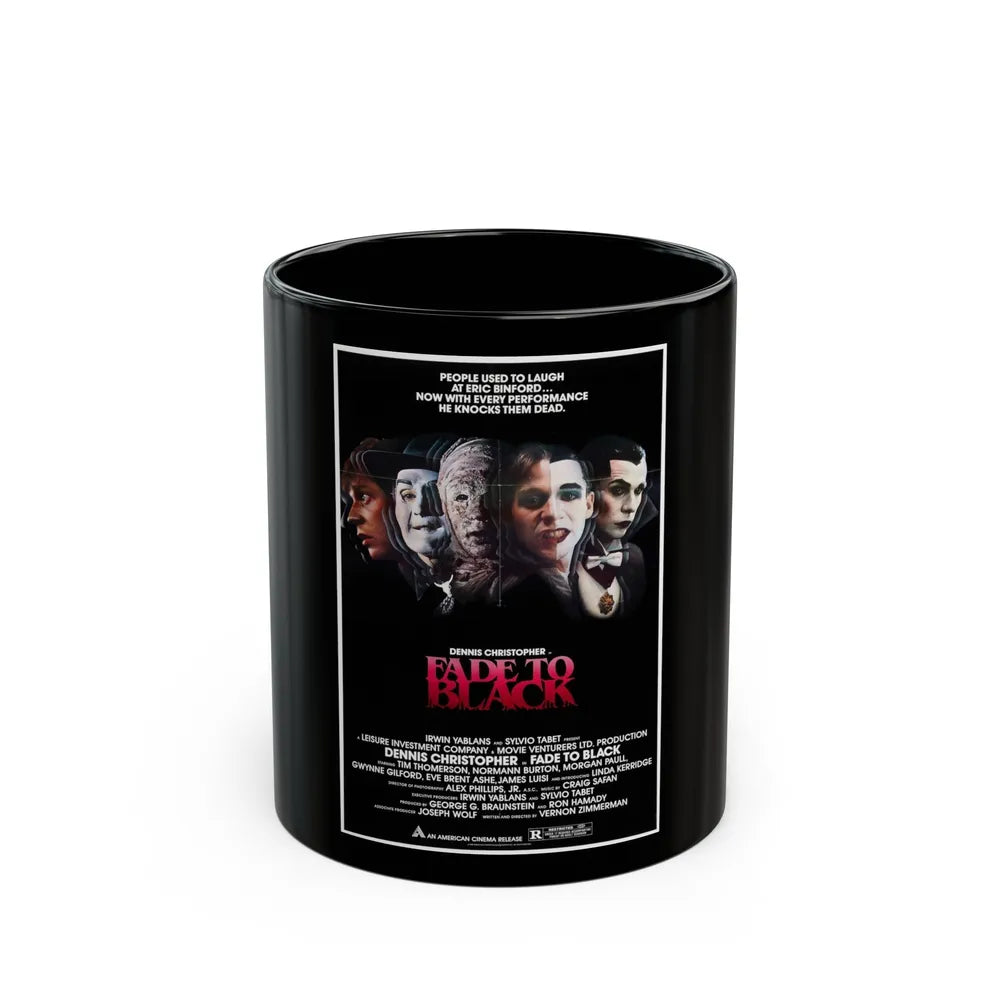 FADE TO BLACK 1980 Movie Poster - Black Coffee Mug-11oz-Go Mug Yourself