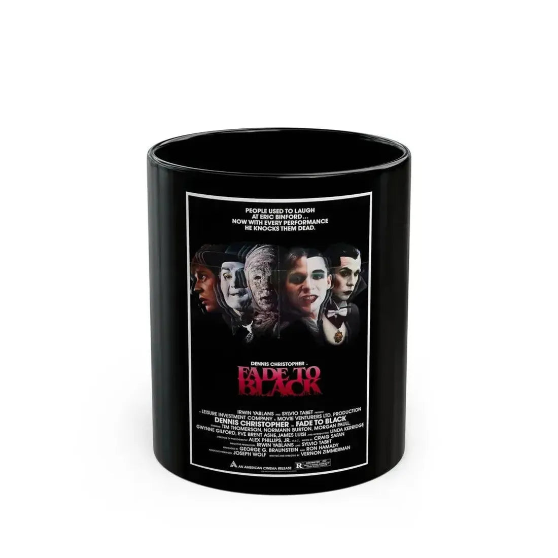 FADE TO BLACK 1980 Movie Poster - Black Coffee Mug 11oz - Go Mug Yourself