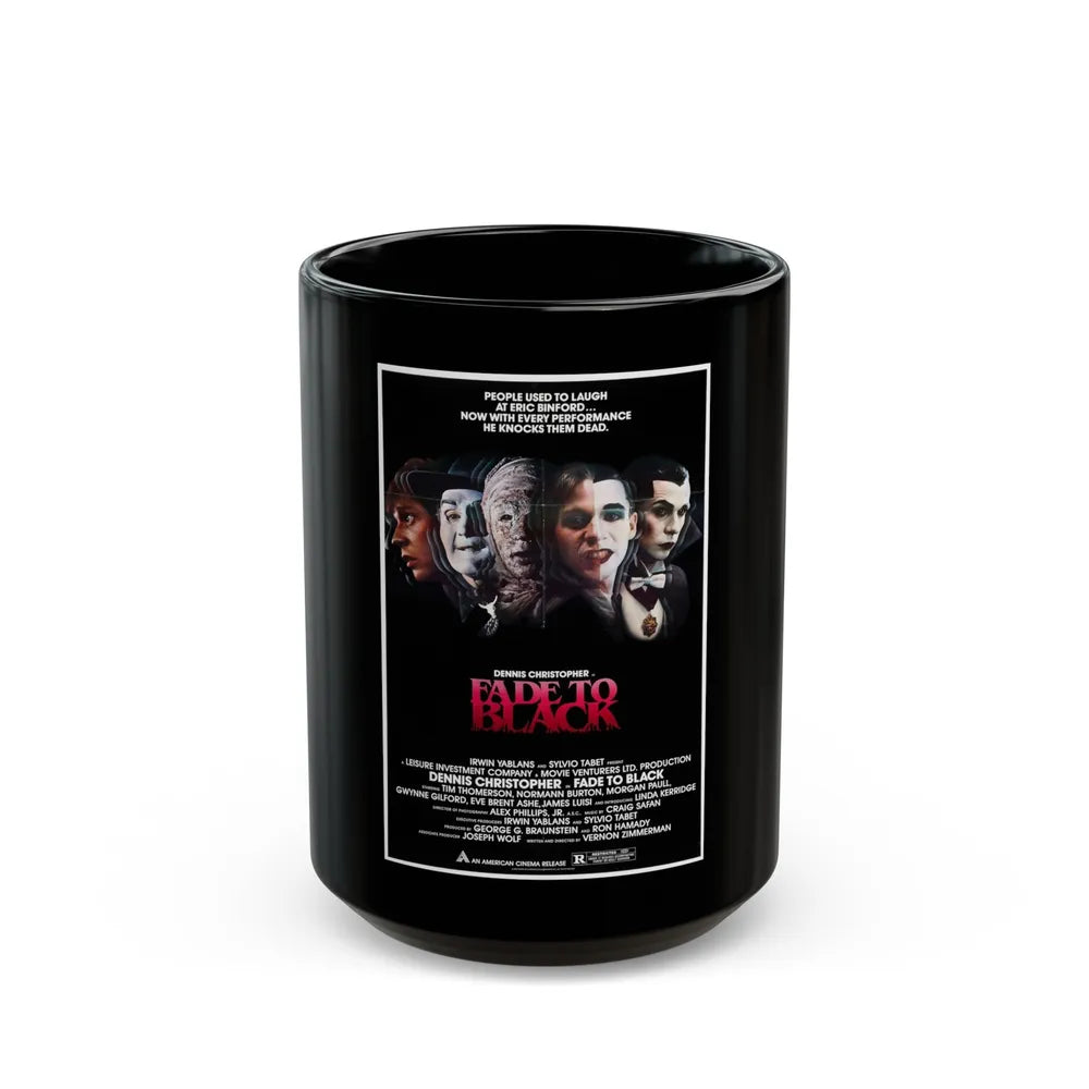 FADE TO BLACK 1980 Movie Poster - Black Coffee Mug-15oz-Go Mug Yourself