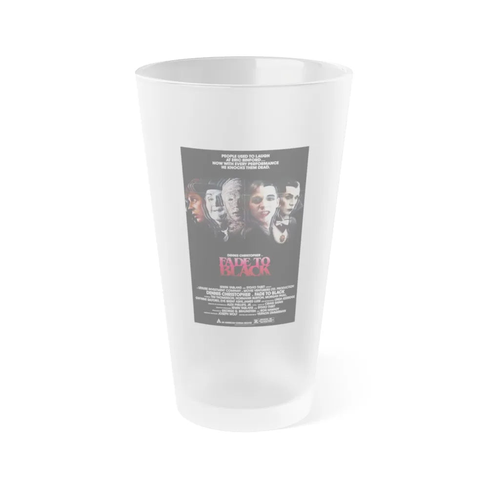 FADE TO BLACK 1980 Movie Poster - Frosted Pint Glass 16oz-16oz-Frosted-Go Mug Yourself