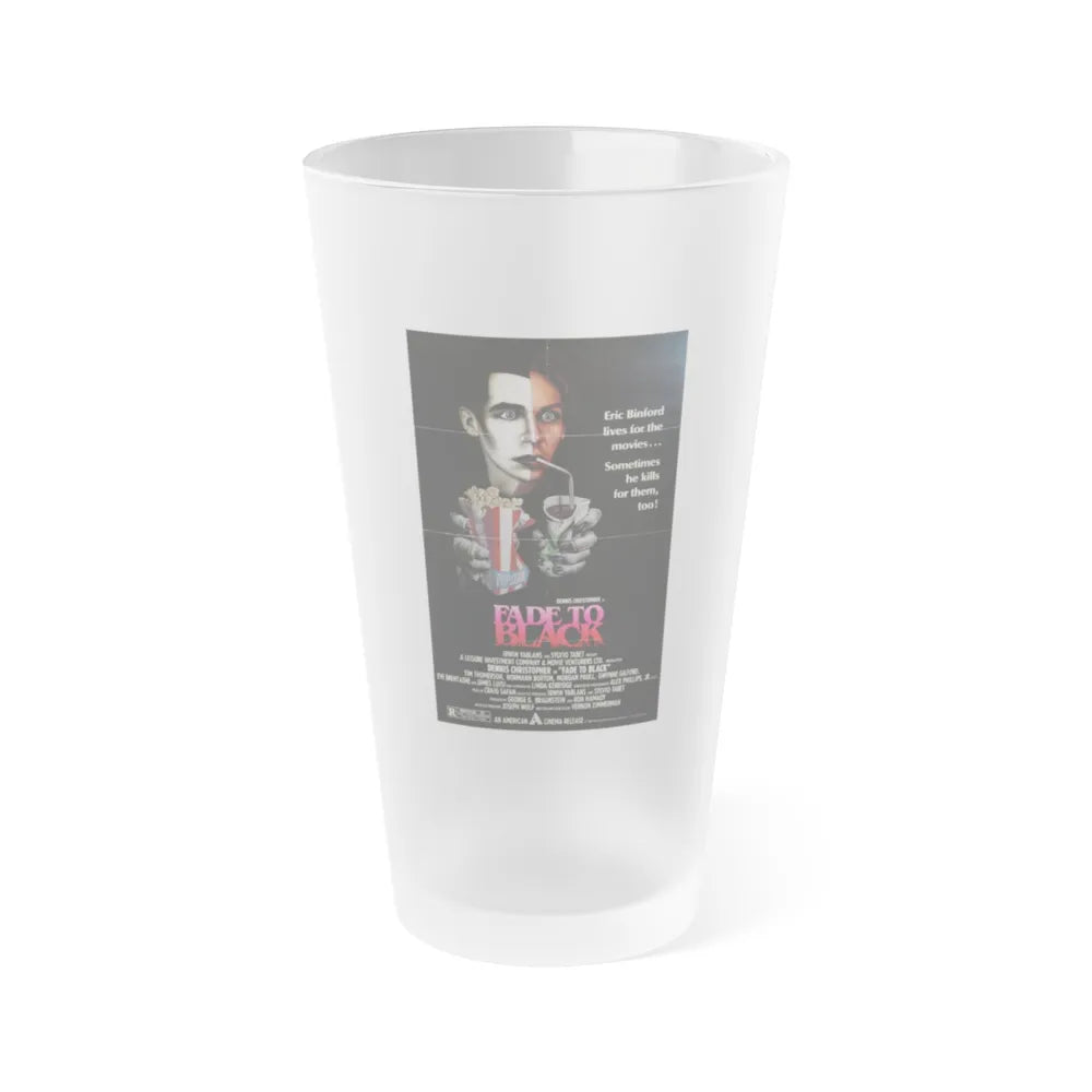 FADE TO BLACK (2) 1980 Movie Poster - Frosted Pint Glass 16oz-16oz-Frosted-Go Mug Yourself