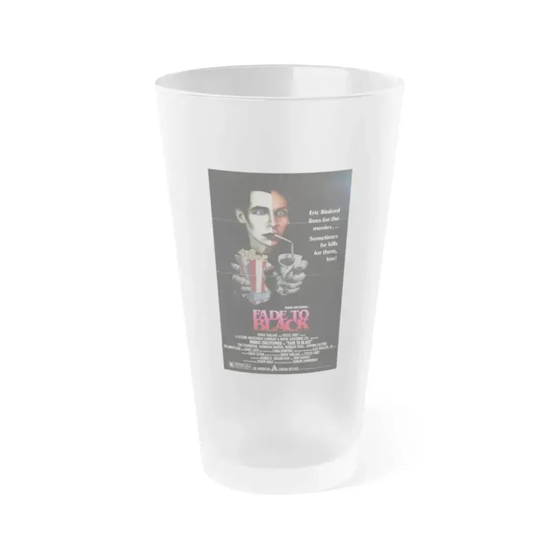 FADE TO BLACK (2) 1980 Movie Poster - Frosted Pint Glass 16oz 16oz Frosted - Go Mug Yourself