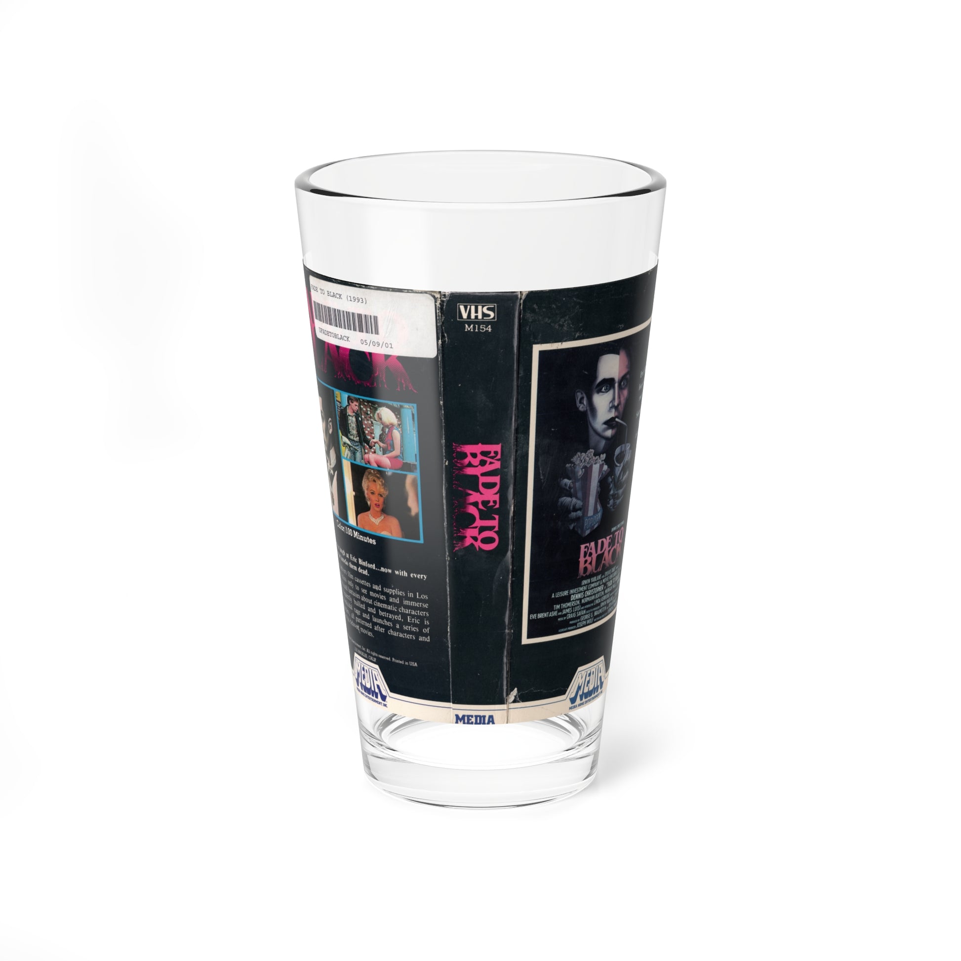 FADE TO BLACK (VHS COVER) Pint Glass 16oz-16oz-Go Mug Yourself