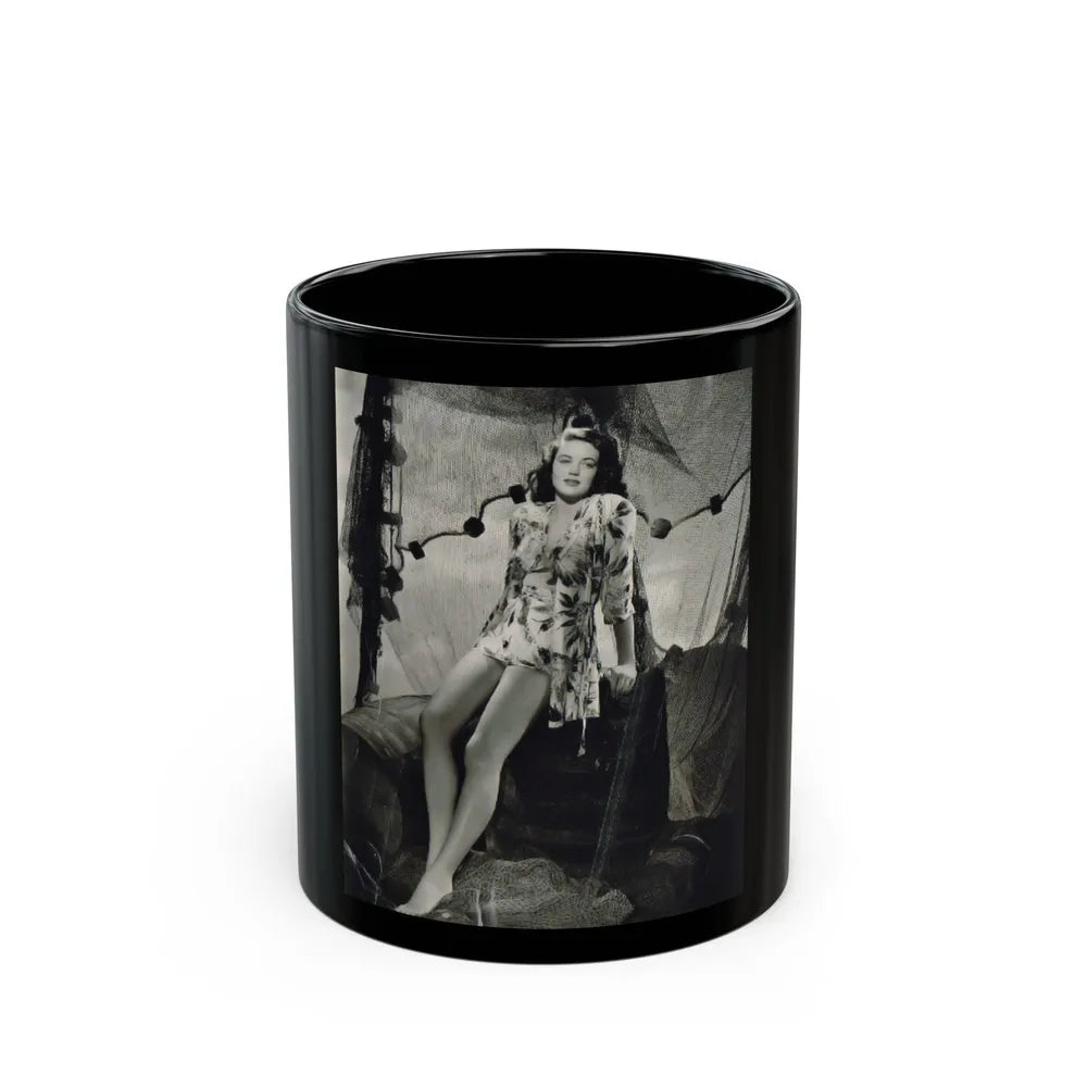 Dorothy Malone #161 (Vintage Female Icon) Black Coffee Mug-11oz-Go Mug Yourself