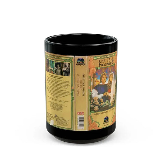 FAERIE TALE THEATRE THE TALE OF THE FROG PRINCE (VHS COVER) - Black Coffee Mug 15oz - Go Mug Yourself