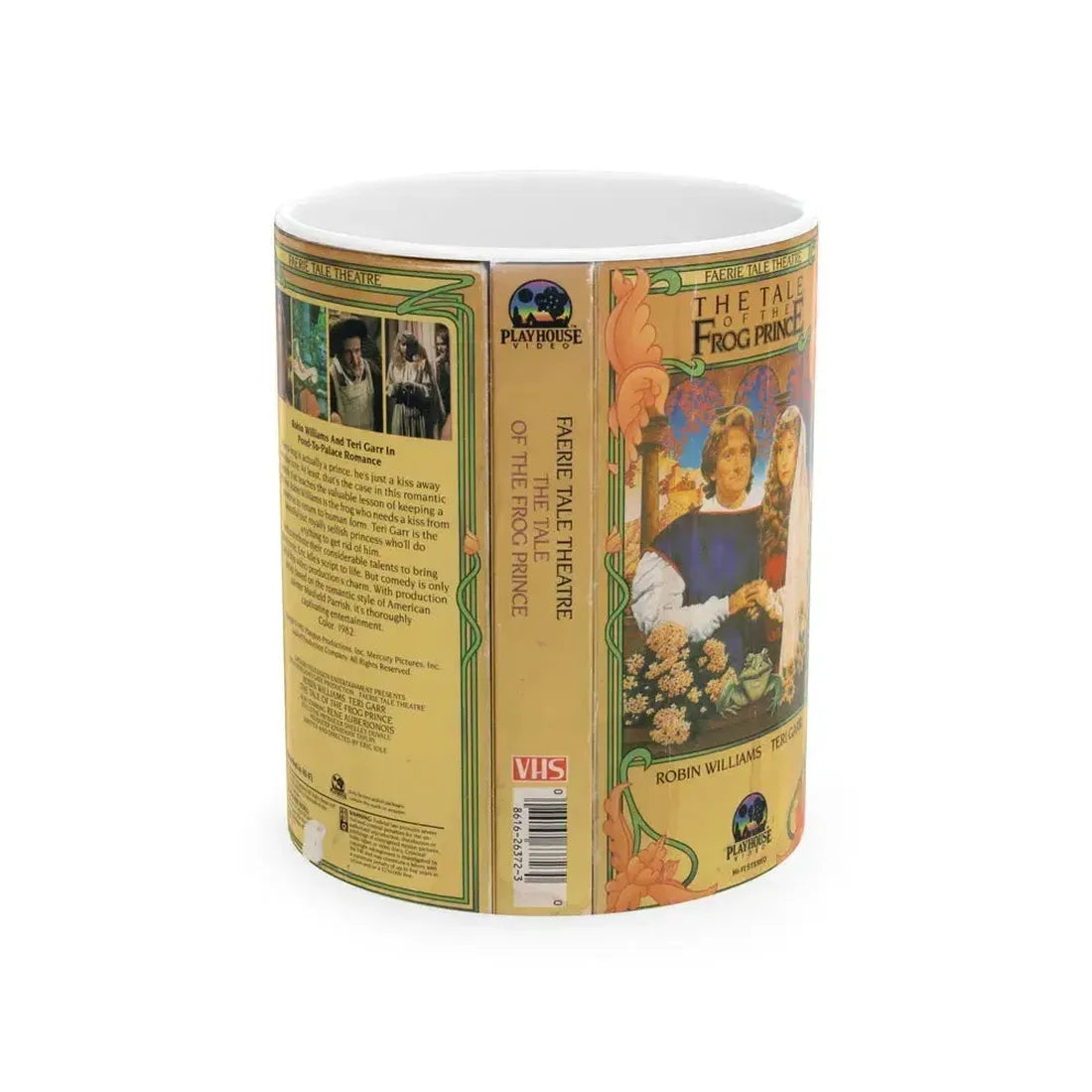 FAERIE TALE THEATRE THE TALE OF THE FROG PRINCE (VHS COVER) - White Coffee Mug 11oz - Go Mug Yourself