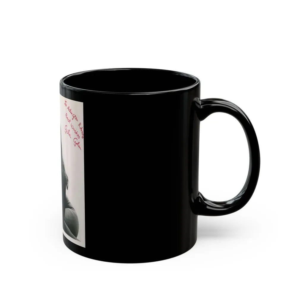 Gila Golan #11 (Vintage Female Icon) Black Coffee Mug-Go Mug Yourself