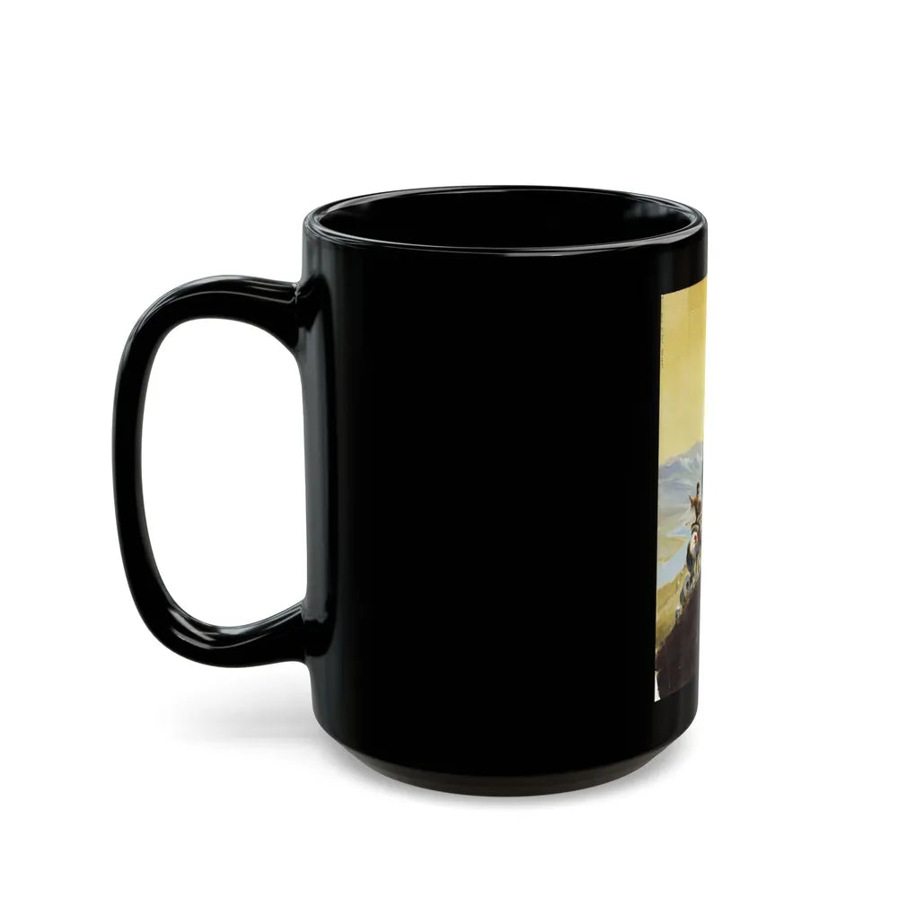 Crossing the Rockies, Classics Illustrated Cover (Gilberton, 1958) - Black Coffee Mug-Go Mug Yourself