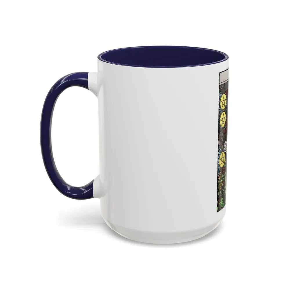 The 10 of Pentacles (Tarot Card) Accent Coffee Mug-Go Mug Yourself