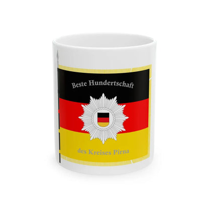 Fahne Beste Hundertschaft DVP Kreis Pirna (Germany) White Coffee Mug 11oz - Go Mug Yourself