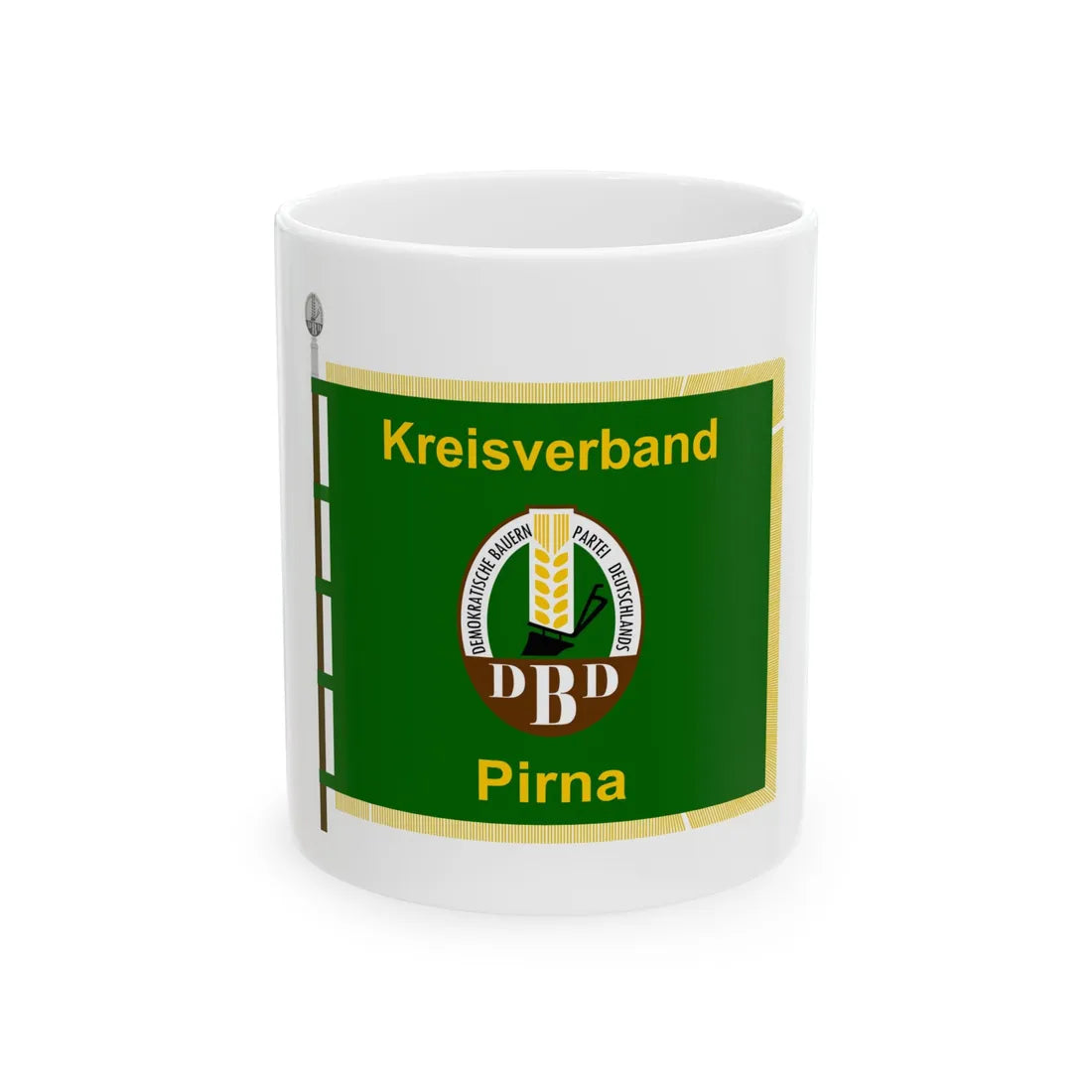 Fahne DBD Kreisverband Pirna DDR (Germany) White Coffee Mug 11oz - Go Mug Yourself