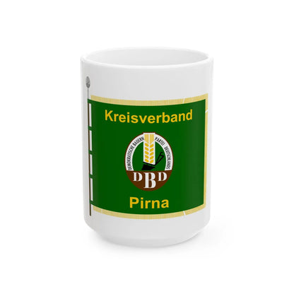 Fahne DBD Kreisverband Pirna DDR (Germany) White Coffee Mug 15oz - Go Mug Yourself