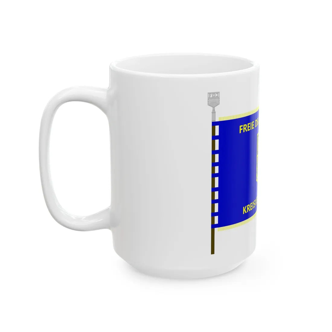 Fahne FDJ Kreisverband Pirna (Germany) White Coffee Mug - Go Mug Yourself