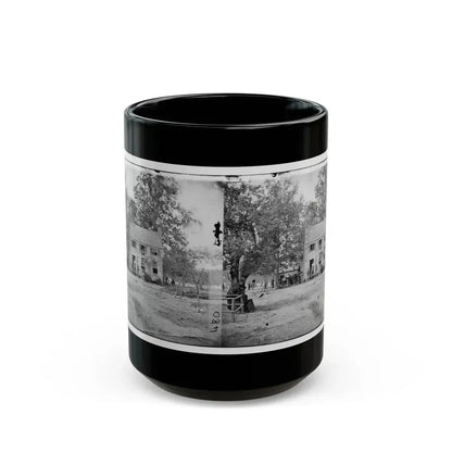 Fair Oaks, Va. Frame House Used As A Hospital By Gen Joseph Hooker's Division (U.S. Civil War) Black Coffee Mug 15oz - Go Mug Yourself