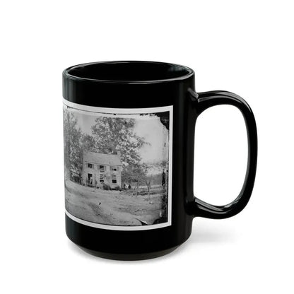 Fair Oaks, Va. Frame House Used As A Hospital By Gen Joseph Hooker's Division (U.S. Civil War) Black Coffee Mug - Go Mug Yourself