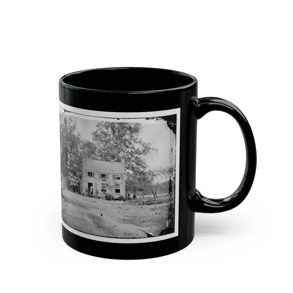 Fair Oaks, Va. Frame House Used As A Hospital By Gen Joseph Hooker's Division (U.S. Civil War) Black Coffee Mug - Go Mug Yourself