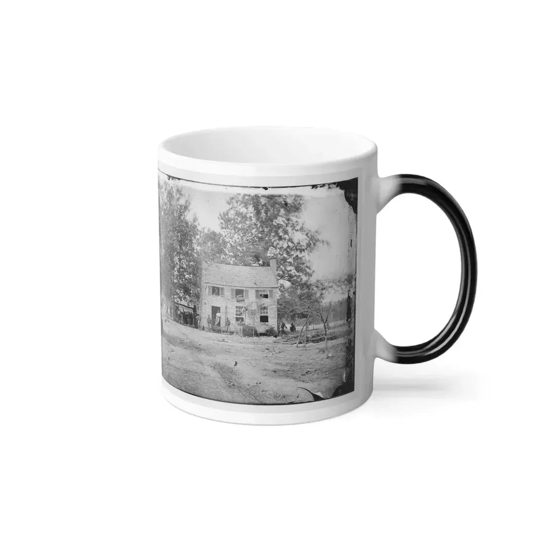Fair Oaks, Va. Frame House Used as a Hospital by Gen Joseph Hooker's Division (U.S. Civil War) Color Changing Coffee Mug 11oz - Go Mug Yourself