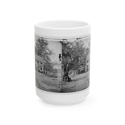 Fair Oaks, Va. Frame House Used As A Hospital By Gen Joseph Hooker's Division (U.S. Civil War) White Coffee Mug 15oz - Go Mug Yourself