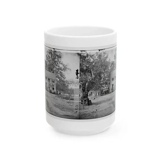 Fair Oaks, Va. Frame House Used As A Hospital By Gen Joseph Hooker's Division (U.S. Civil War) White Coffee Mug 15oz - Go Mug Yourself
