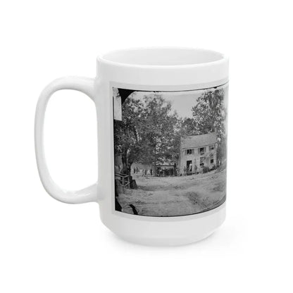Fair Oaks, Va. Frame House Used As A Hospital By Gen Joseph Hooker's Division (U.S. Civil War) White Coffee Mug - Go Mug Yourself