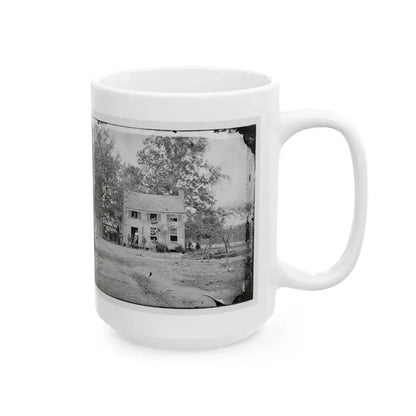 Fair Oaks, Va. Frame House Used As A Hospital By Gen Joseph Hooker's Division (U.S. Civil War) White Coffee Mug - Go Mug Yourself