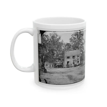 Fair Oaks, Va. Frame House Used As A Hospital By Gen Joseph Hooker's Division (U.S. Civil War) White Coffee Mug - Go Mug Yourself