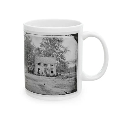 Fair Oaks, Va. Frame House Used As A Hospital By Gen Joseph Hooker's Division (U.S. Civil War) White Coffee Mug - Go Mug Yourself