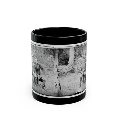 Fair Oaks, Va. Lt. James B. Washington, A Confederate Prisoner, With Capt. George A. Custer Of The 5th Cavalry, U.S.A. (U.S. Civil War) Black Coffee Mug 11oz - Go Mug Yourself
