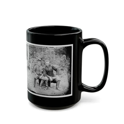 Fair Oaks, Va. Lt. James B. Washington, A Confederate Prisoner, With Capt. George A. Custer Of The 5th Cavalry, U.S.A. (U.S. Civil War) Black Coffee Mug - Go Mug Yourself