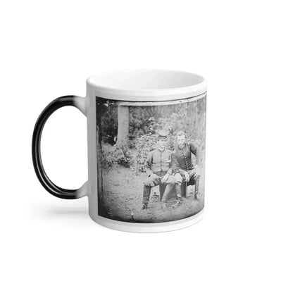 Fair Oaks, Va. Lt. James B. Washington, a Confederate Prisoner, With Capt. George A. Custer of the 5Th Cavalry, U.S.A. (U.S. Civil War) Color Changing Coffee Mug 11oz - Go Mug Yourself