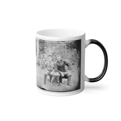 Fair Oaks, Va. Lt. James B. Washington, a Confederate Prisoner, With Capt. George A. Custer of the 5Th Cavalry, U.S.A. (U.S. Civil War) Color Changing Coffee Mug 11oz - Go Mug Yourself