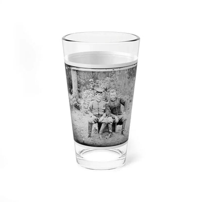 Fair Oaks, Va. Lt. James B. Washington, A Confederate Prisoner, With Capt. George A. Custer Of The 5th Cavalry, U.S.A. (U.S. Civil War) Pint Glass 16oz - Go Mug Yourself