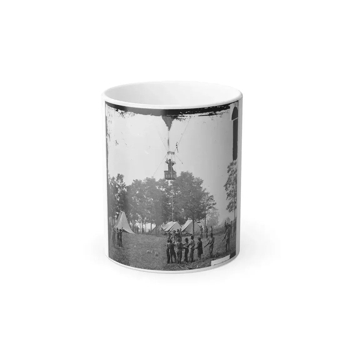 Fair Oaks, Va. Prof. Thaddeus S. Lowe Observing the Battle From His Balloon  Intrepid (U.S. Civil War) Color Changing Coffee Mug 11oz Default Title 11oz - Go Mug Yourself