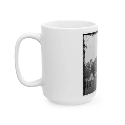 Fair Oaks, Va. Prof. Thaddeus S. Lowe Observing The Battle From His Balloon  Intrepid (U.S. Civil War) White Coffee Mug - Go Mug Yourself