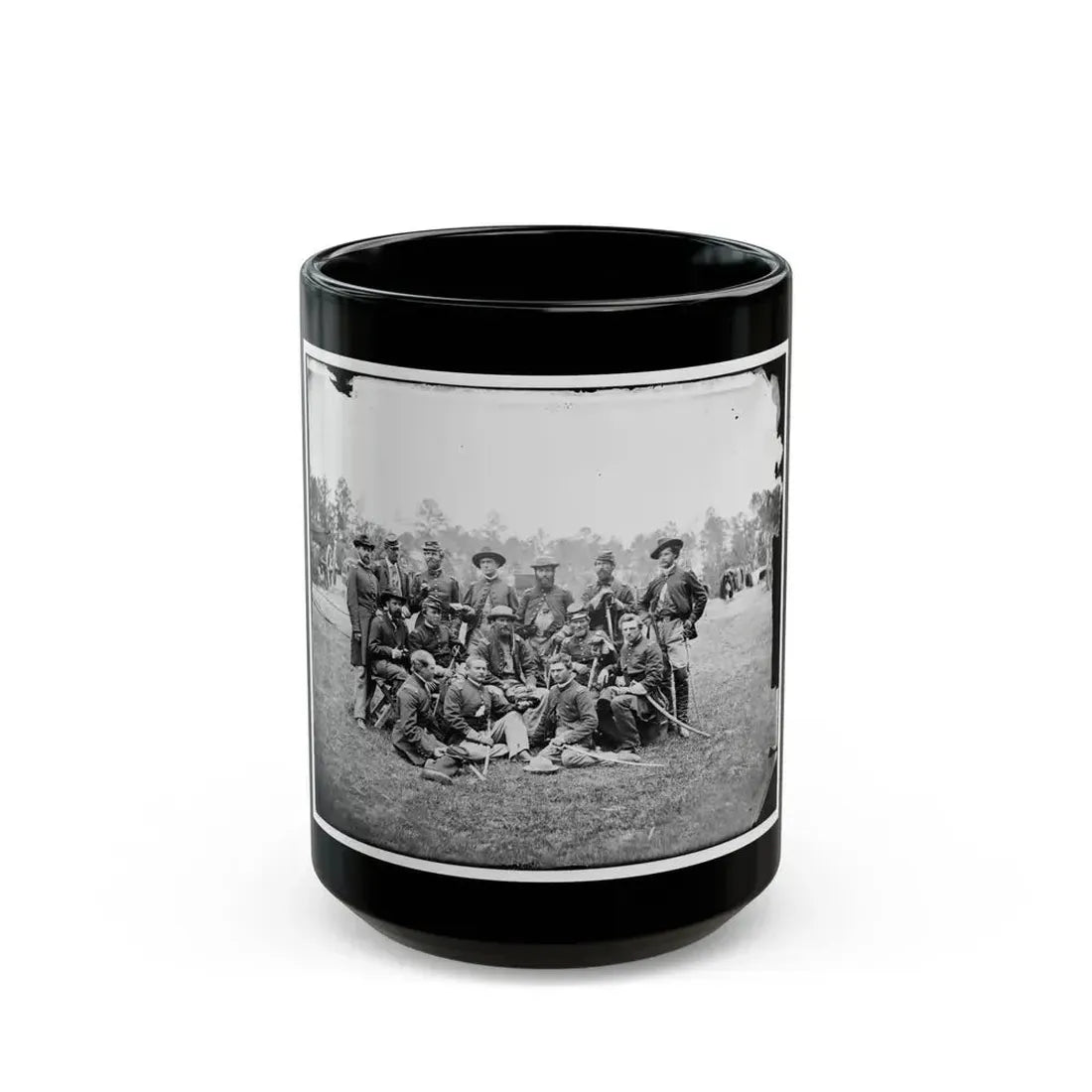 Fair Oaks, Va., Vicinity. Brigade Officers Of The Horse Artillery Commanded By Lt. Col. William Hays (U.S. Civil War) Black Coffee Mug 15oz - Go Mug Yourself