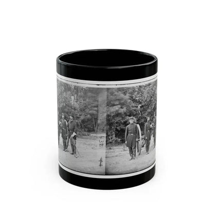 Fair Oaks, Va., Vicinity. Capt. Horatio G. Gibson (Second From Left) And Officers Of His Battery (U.S. Civil War) Black Coffee Mug 11oz - Go Mug Yourself