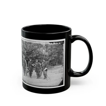 Fair Oaks, Va., Vicinity. Capt. Horatio G. Gibson (Second From Left) And Officers Of His Battery (U.S. Civil War) Black Coffee Mug - Go Mug Yourself