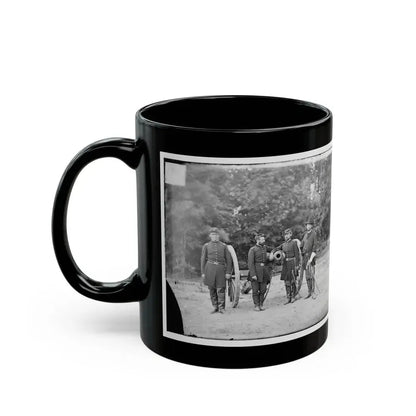 Fair Oaks, Va., Vicinity. Capt. Horatio G. Gibson (Second From Left) And Officers Of His Battery (U.S. Civil War) Black Coffee Mug - Go Mug Yourself