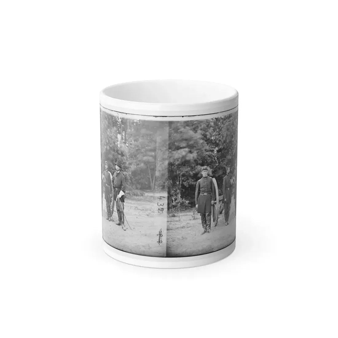 Fair Oaks, Va., Vicinity. Capt. Horatio G. Gibson (Second From Left) and Officers of His Battery (U.S. Civil War) Color Changing Coffee Mug 11oz Default Title 11oz - Go Mug Yourself