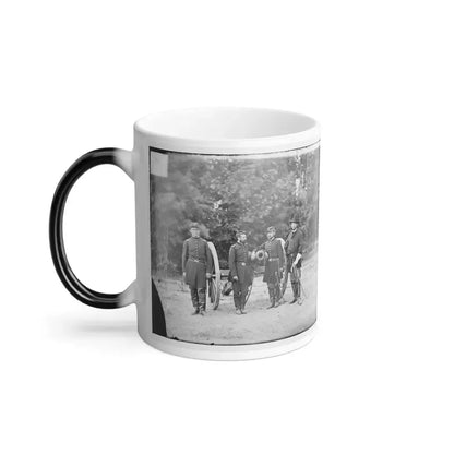 Fair Oaks, Va., Vicinity. Capt. Horatio G. Gibson (Second From Left) and Officers of His Battery (U.S. Civil War) Color Changing Coffee Mug 11oz - Go Mug Yourself