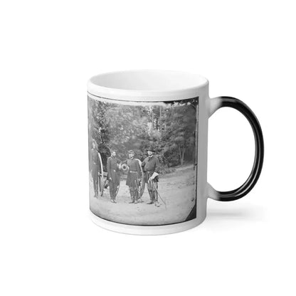 Fair Oaks, Va., Vicinity. Capt. Horatio G. Gibson (Second From Left) and Officers of His Battery (U.S. Civil War) Color Changing Coffee Mug 11oz - Go Mug Yourself