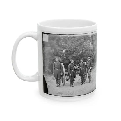 Fair Oaks, Va., Vicinity. Capt. Horatio G. Gibson (Second From Left) And Officers Of His Battery (U.S. Civil War) White Coffee Mug - Go Mug Yourself