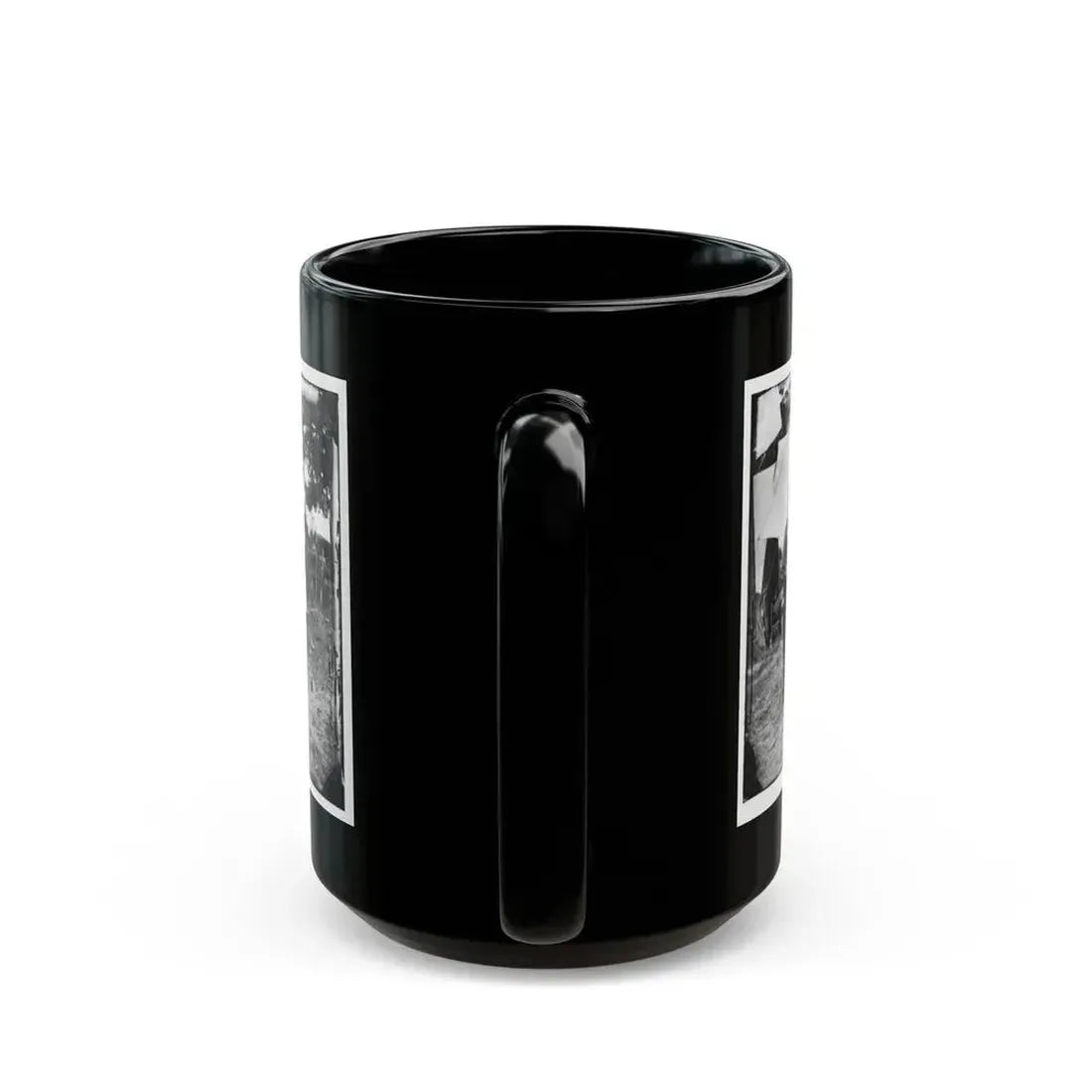 Fair Oaks, Va., Vicinity. Capt. James M. Robertson (Third From Left) And Officers (U.S. Civil War) Black Coffee Mug - Go Mug Yourself