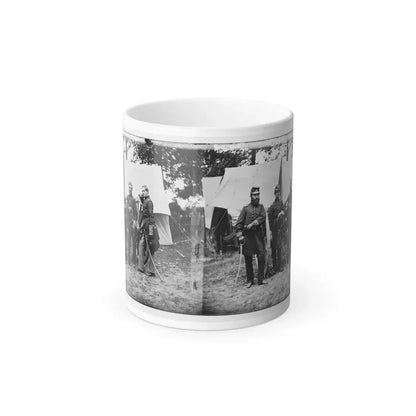 Fair Oaks, Va., Vicinity. Capt. James M. Robertson (Third From Left) and Officers (U.S. Civil War) Color Changing Coffee Mug 11oz Default Title 11oz - Go Mug Yourself