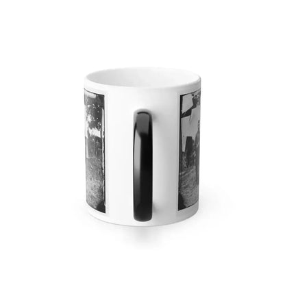 Fair Oaks, Va., Vicinity. Capt. James M. Robertson (Third From Left) and Officers (U.S. Civil War) Color Changing Coffee Mug 11oz - Go Mug Yourself