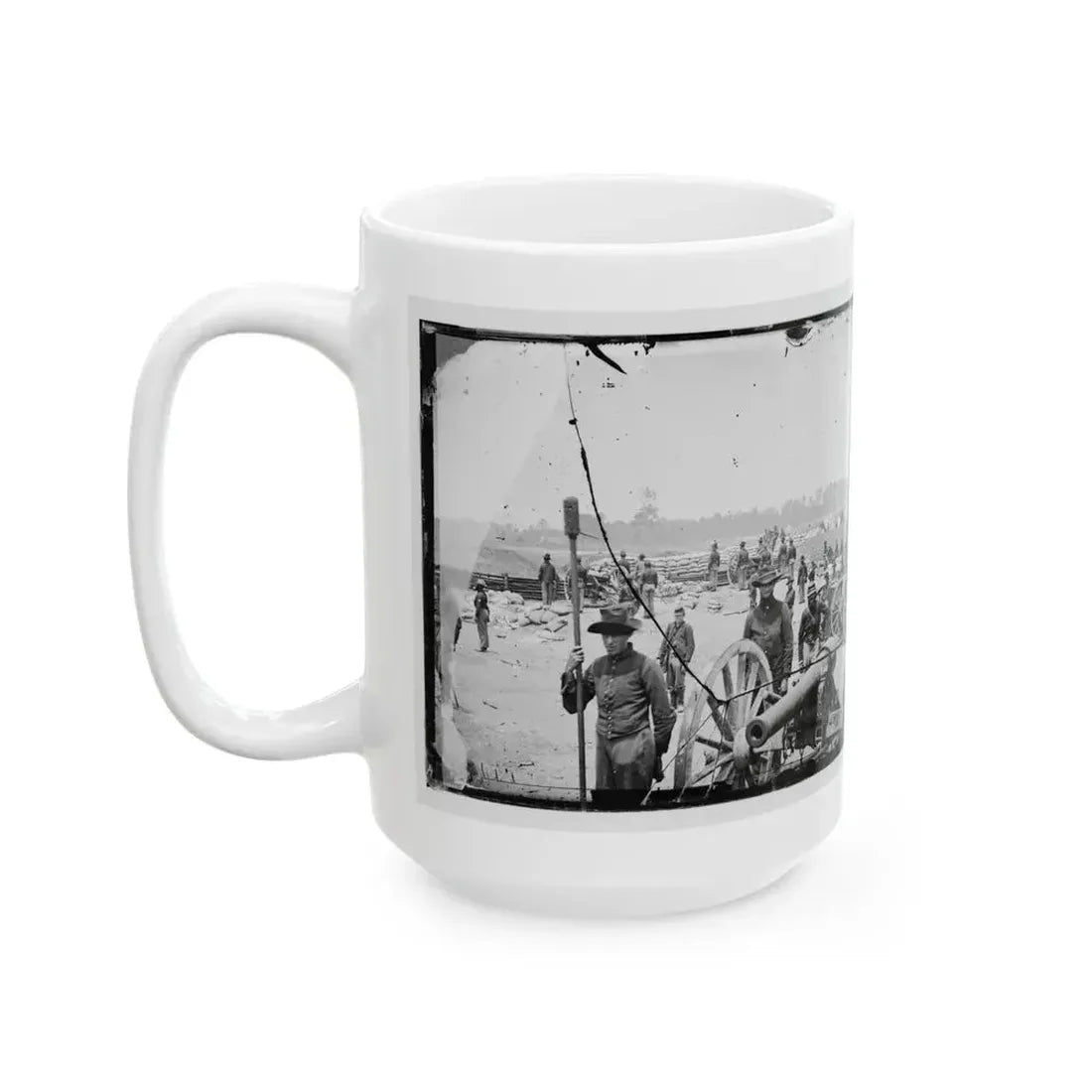 Fair Oaks, Va., Vicinity. Capt. Rufus D. Pettit's Battery B, 1st New York Light Artillery, In Fort Richardson (U.S. Civil War) White Coffee Mug - Go Mug Yourself