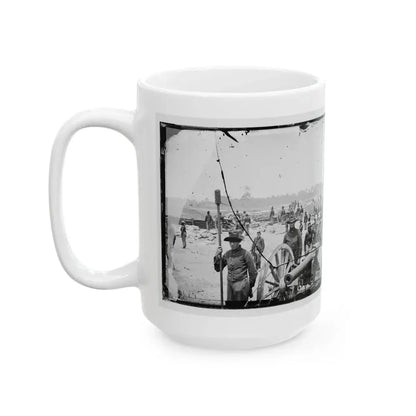 Fair Oaks, Va., Vicinity. Capt. Rufus D. Pettit's Battery B, 1st New York Light Artillery, In Fort Richardson (U.S. Civil War) White Coffee Mug - Go Mug Yourself