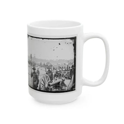 Fair Oaks, Va., Vicinity. Capt. Rufus D. Pettit's Battery B, 1st New York Light Artillery, In Fort Richardson (U.S. Civil War) White Coffee Mug - Go Mug Yourself