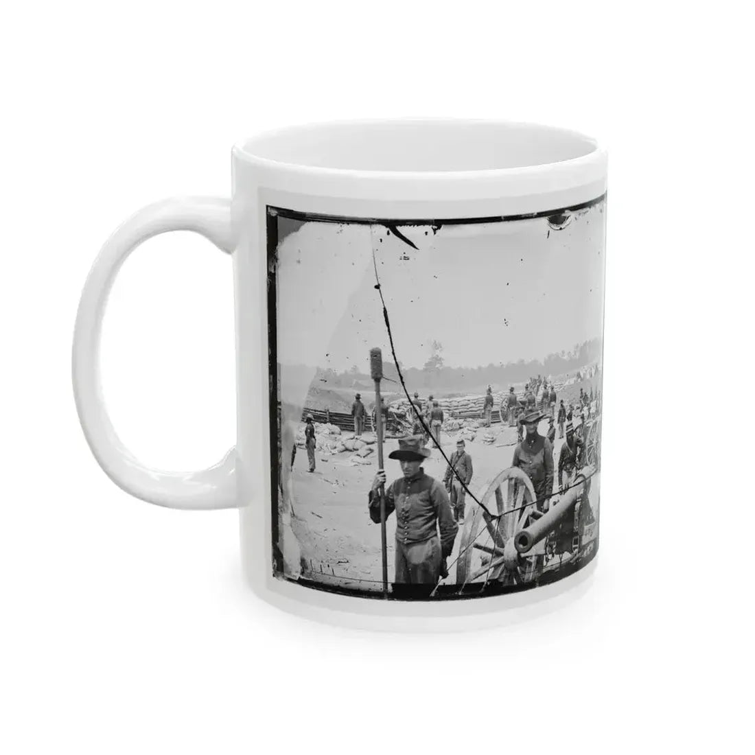 Fair Oaks, Va., Vicinity. Capt. Rufus D. Pettit's Battery B, 1st New York Light Artillery, In Fort Richardson (U.S. Civil War) White Coffee Mug - Go Mug Yourself
